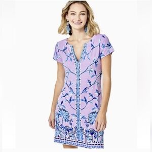 Lilly Pulitzer Lavender and Blue Tropical Dress